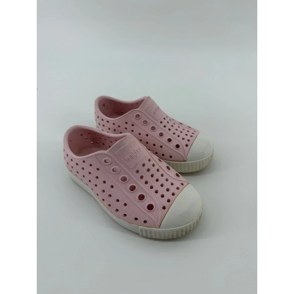 Native Jefferson Kids Pink Slip On Water Shoes Perforated EVA Sneakers Size C7